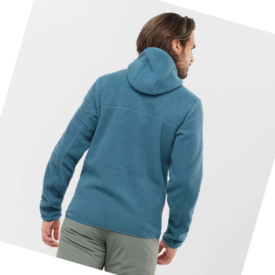 Sudadera Con Capucha Salomon ESSENTIAL WARM TEDDY Hombre Azules | MX 3213FDN